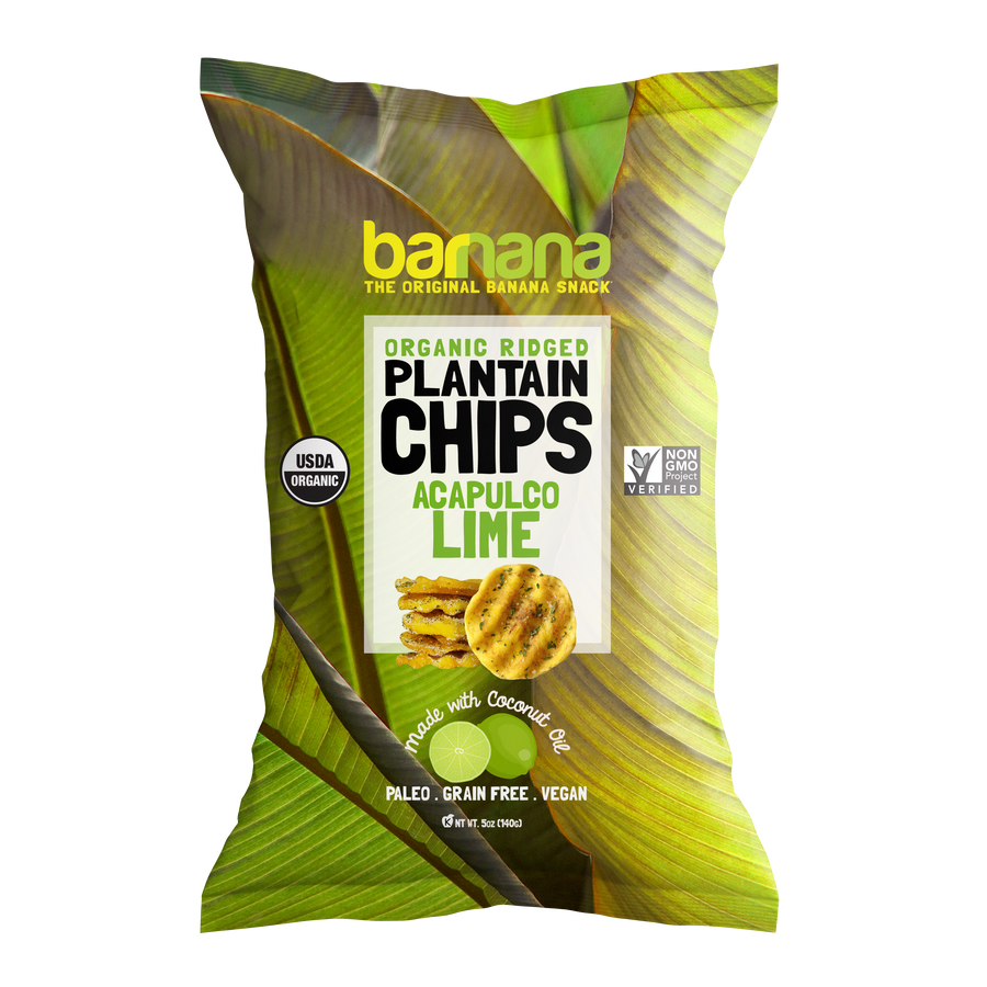 Barnana Organic Ridged Plantain Chips - Acapulco Lime