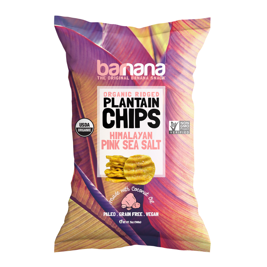 Barnana Organic Ridged Plantain Chips - Himalayan Pink Sea Salt