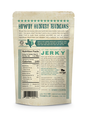 It's Jerky Y'all Plant-Based Jerky - Black Pepper & Sea Salt
