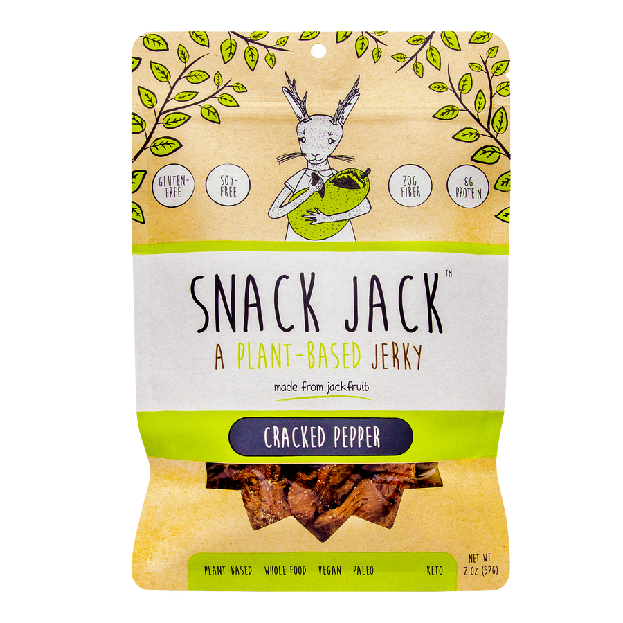 Snack Jack Jerky - A Plant-Based Jerky - Cracked Pepper