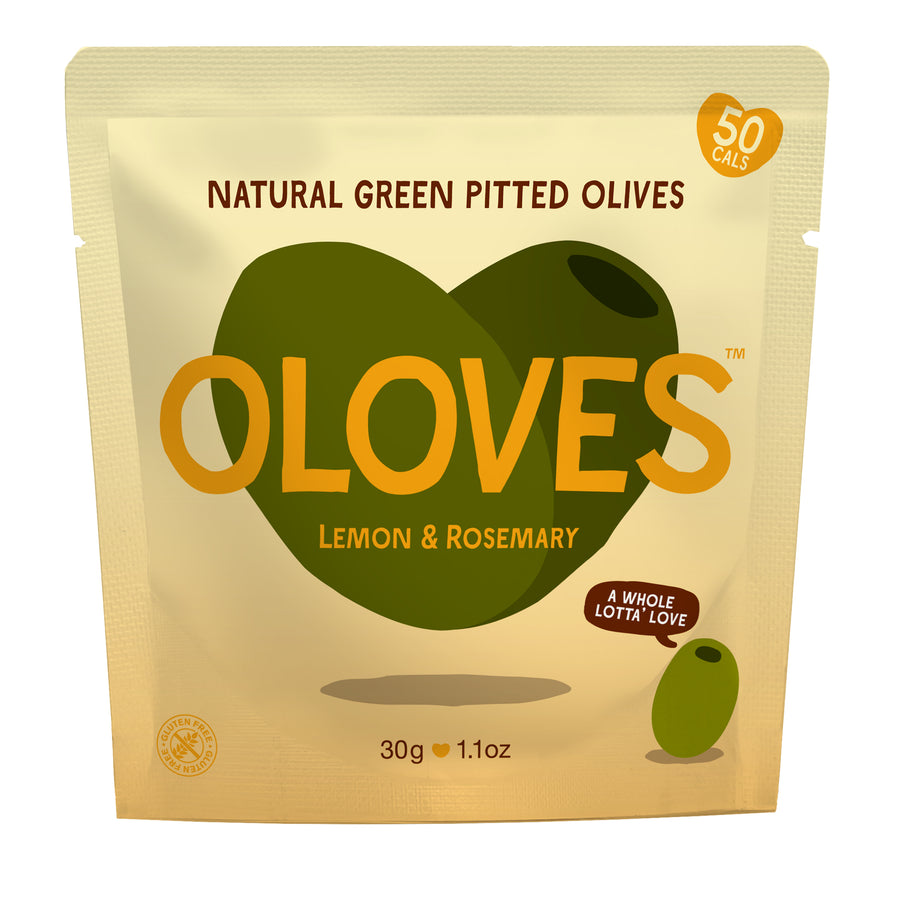 Oloves - Lemon & Rosemary Natural Green Pitted Olives