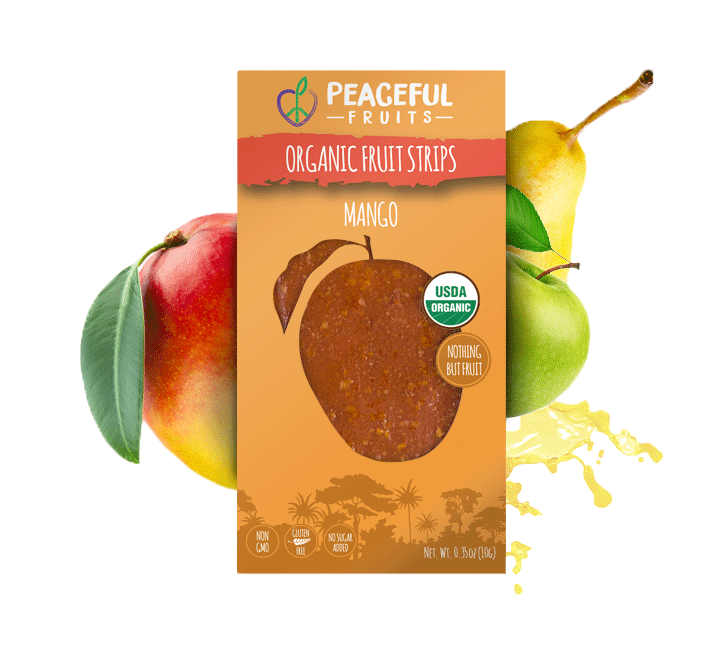 Peaceful Fruits Organic Fruit Strips - Mango