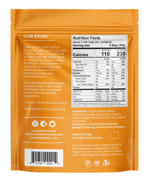 Pan's Mushroom Jerky - Original