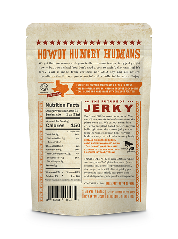 It's Jerky Y'all Plant-Based Jerky - Prickly Pear Chipotle