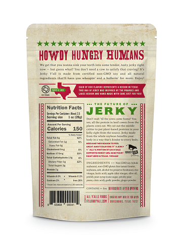 It's Jerky Y'all Plant-Based Jerky - Prickly Pear Teriyaki