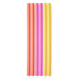 GoSili Reusable Silicone Straws - 6 pack Red Ombre