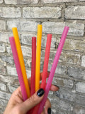 GoSili Reusable Silicone Straws - 6 pack Red Ombre