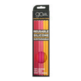 GoSili Reusable Silicone Straws - 6 pack Red Ombre