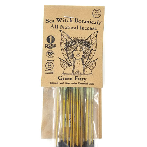 SeaWitch Botanicals Incense - GreenFairy - 22 Sticks