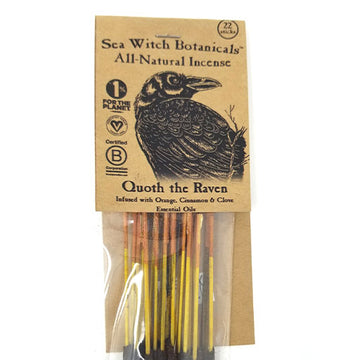 SeaWitch Botanicals Incense - Quoth the Raven - 22 Sticks