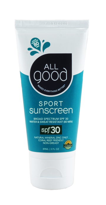 All Good SPF 30 Sport Sunscreen Lotion, Water Resistant, 3 oz.