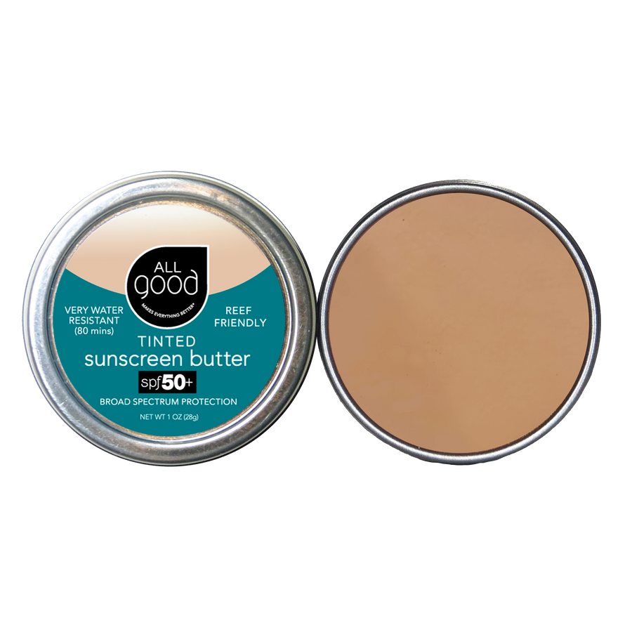 All Good SPF 50+ Tinted Zinc Sunscreen Butter, 1 oz.
